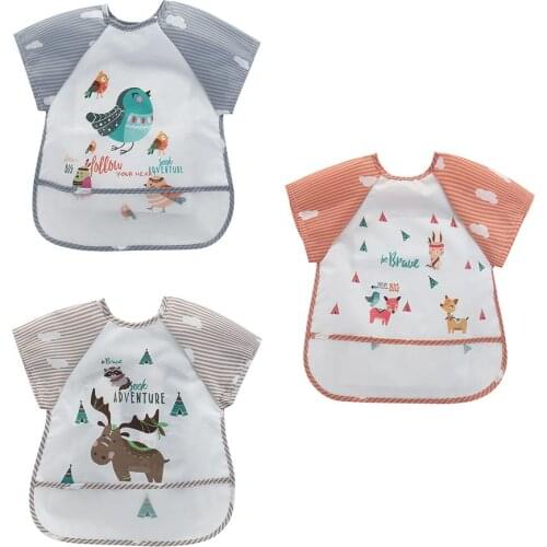 Waterproof Baby Bibs Colorful Cute Cartoon Animals Sleeveless Baby Feeding Bibs Soft Touch Baby Burp Cloth Bibs baberos bebe