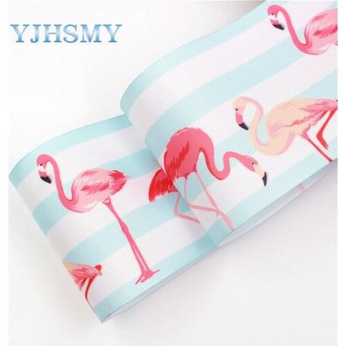 YJHSMY I-18428-20 10 yard 75 mm Color Cartoon Printed grosgrain ribbons,DIY handmade Hair accessories Material wedding gift wrap