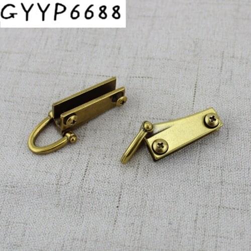 2pcs 40pcs DIY purse 2 side clips die casting nickel color hardware bags clasp accessory,clase for making bags Metal Clip