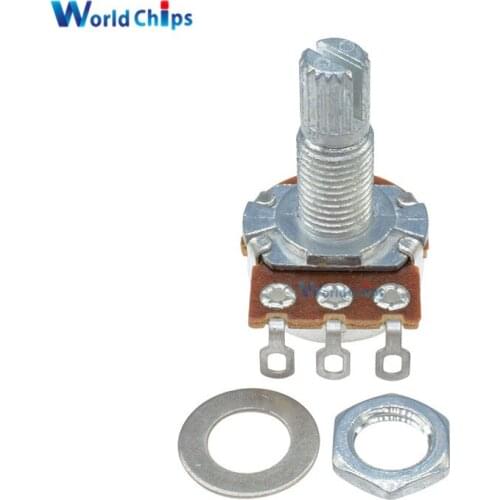 1pcs Guitar Mini Control Pots B500K Long Split 18mm Shaft Linear Taper Potentiometers B500K Ohm Guitar Tone Potentiometer