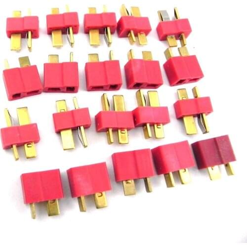 10 Pairs T Plug Connector Male & Female for RC ESC Lipo Battery ESC Helicopter High Current