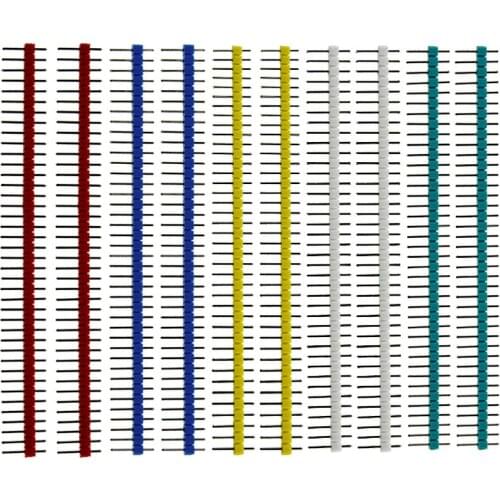 10pcs 40 Pin 1x40 Single Row Male and Female 2.54 Breakable Pin Header PCB JST Connector Strip for arduino DIY Kit