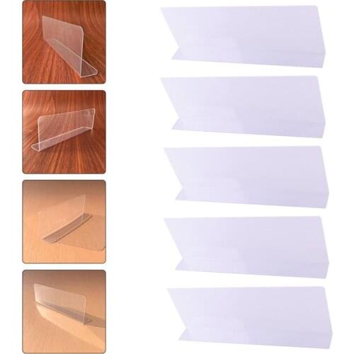 10Pcs L Shape Baffles Acrylic Supermarket Commodity Dividers Shelf Dividers