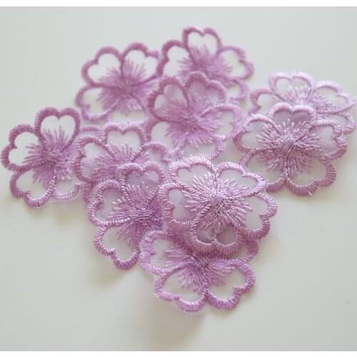 10pc embroidery flower patches for clothing DIY flower embroidered parches appliques for wedding dresses decoration parch ropa