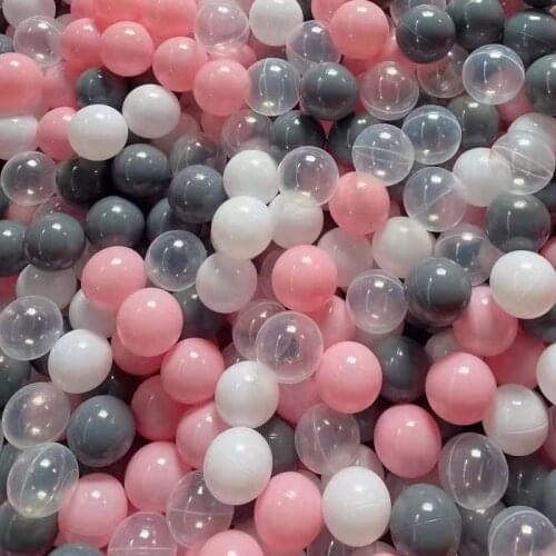 100/200Pcs Colors Baby Plastic Balls Children Eco-Friendly Funny Water Pool Ocean Wave Ball Transparent Pit Outdoors Tents Toys