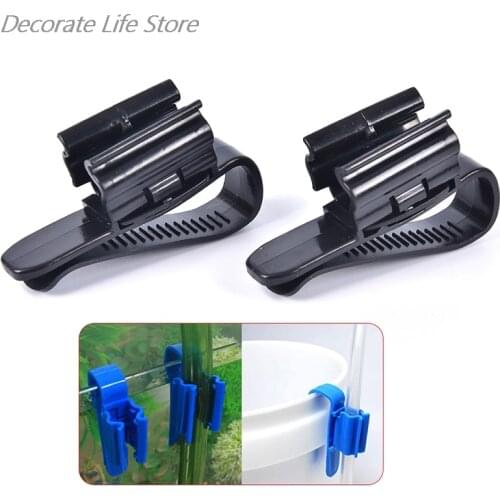 2Pcs 8-16mm Pipe Filtration Holder Water Tube Fixed Clip Fish Tank Hose Clamp Black Aquarium Water Pipe Hose Mount Bracket