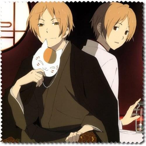 2pcs/set Natsume Yuujinchou Anime Flannel Glasses Cloth Printed With Natsume Takashi for Eyewear Accessories