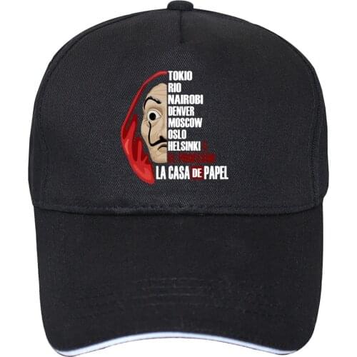 2020 La Casa De Papel Money Heist TV Mens Hat Male Women Hats House of Paper Cap Baseball Game Men Hip Hop Cap Man Hats