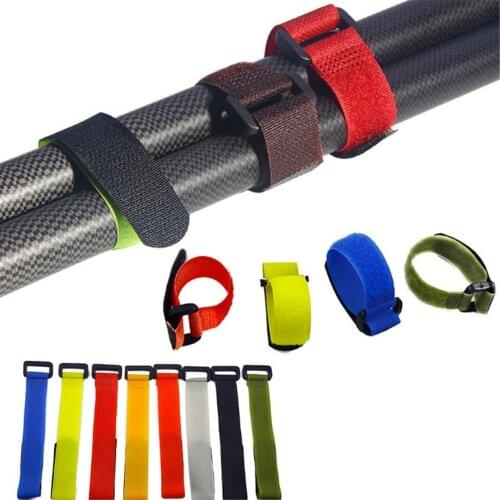 5pcs/lot Non-slip Firm Reusable Fishing Rod Tie Strap Belt Tackle Suspenders Fastener Ties Outdoor Fishing Accessories Tool