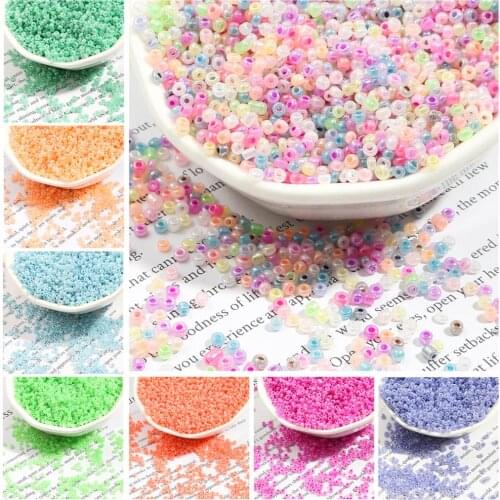 500-1000pcs 2/3mm Solid Color Crystal Beads Charm Glass Beads Seed Spacer Beads For Women DIY Earrings Clothing Sewing Decor