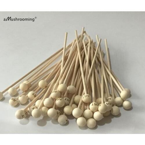 6 Inch Rock Candy Sticks with Ball Wooden Lollipops Sucker Cake Pops Ball Sticks 100 Pcs