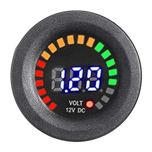 DC 12V RGB LED Panel Digital Voltage Volt Meter Display Voltmeter Tester Monitor Display Motorcycle Car
