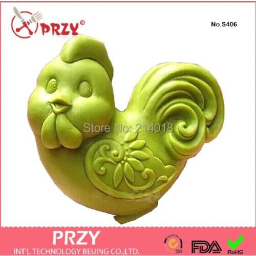 Soap Mold Cake Decoration Mold Handmade Soap Mold Sell Hot Zodiac Chicken Modelling Silicon No.s406 Aroma Stone Moulds PRZY