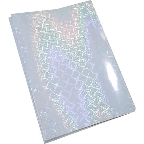 Holographic Windmill Foil Adhesive Tape Cold Laminating On Paper Plastic 50 Sheets 210x297 MM DIY Package Color Card