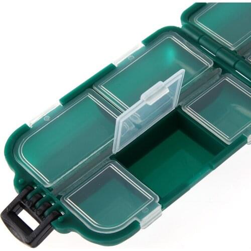1Pc 10 Compartments Fishing Lure Tackle Hook Bait Storage Box Container Case Fishing Tackle Boxes Fishing Tools storage box