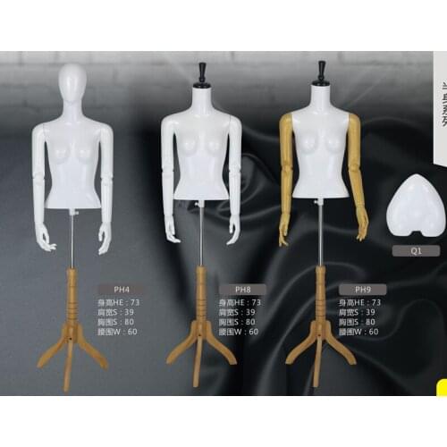 Best Quality New Mannequin Half Body Mannequin With Base Female Manikin For Sale On Promotion