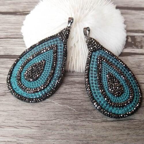 5Pcs Metal brass badge leaf Charm Pendant pave Crystal Rhinestone,DIY Jewelry Necklace Making PD718