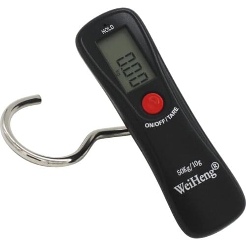 Mini Digital Fish Scale 50kg/10g LED Display Portable Kitchen Balance Hanging Electronic Hook Scale Luggage Travel Fishing Tool