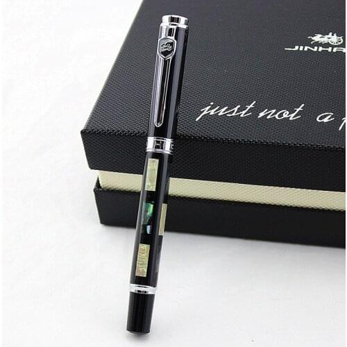 Sea Shell Metal Fountain Pen Bent Nib, Fude Pen Fine To Broad Size Calligraphy Ink Pen for Writing, Drawing Office