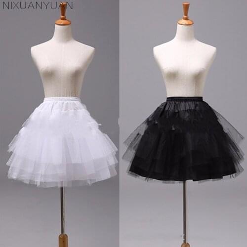 NIXUANYUAN White or Black Short Petticoats 2021 Women Underskirt For Wedding Dress jupon cerceau mariage