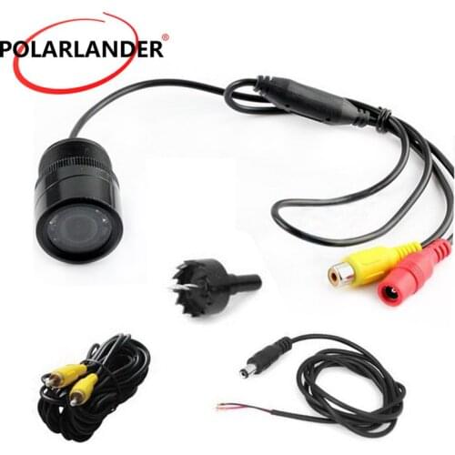 New 120 degree Wide Angle 28mm drilling High definition infrared Night Vision Rear View Camera Reverse Car New Drop Shipping