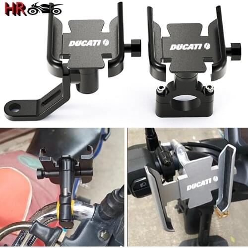 Newest Motorcycle Accessories For Ducati Monster 821 696 795 797 2013-2020 2021 Handlebar Mirror Mobile Phone GPS Stand Bracket