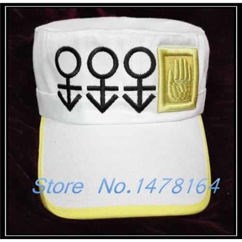 New arrival Anime JoJos Bizarre Adventure Kujo Jotaro 4 Ver. Cosplay Adjustable White Hat free shipping
