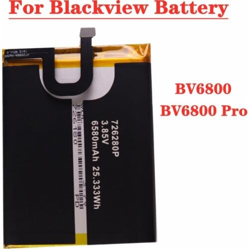 NEW BV6800 Battery For Blackview BV6800 Pro IP68 Waterproof MT6750T Phone Battery High Quality 6580mAh + Tracking Number