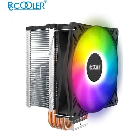 PCCooler GI-X4S AMD CPU Cooler 4 Heat Pipes Cooling Radiator PWM Fan RGB 120mm Gaming Case Cooler LGA2011 2066 1150 AM4 AM3