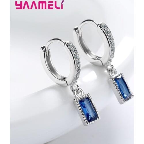 Luxury Crystal Earrings For Women Girls Wedding 2020 Trend Fashion Jewelry 925 Sterling Silver Valentines Day Gift Wholesale