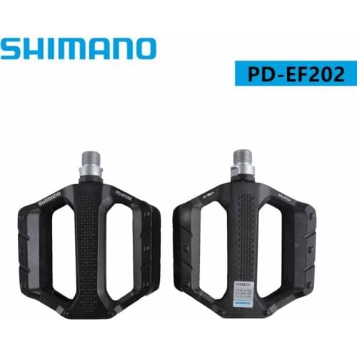 Shimano PD-EF202 Flat Pedal Axle Durability Equal To High-grade Models Wide Aluminum Body For Everyday Riding
