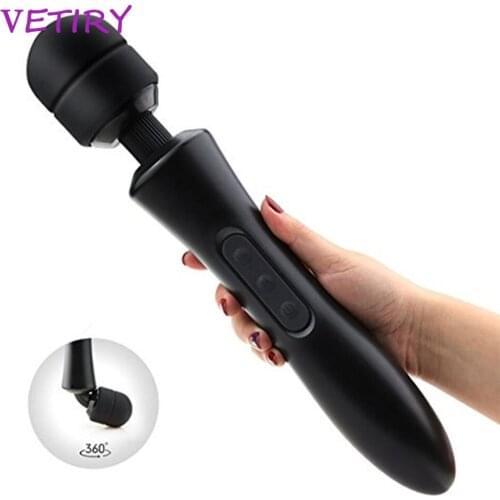 VETIRY Big Head Vibrator Magic Wand AV Massage Vibrators For Women USB Charging G Spot Clitoris Stimulator Sex Toys For Adults