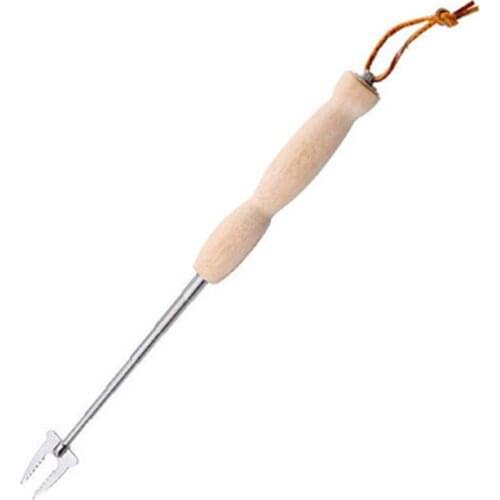 Stainless Steel BBQ Forks Camping Campfire Camping Fire Pit Accessories Hot Dog Telescoping Roasting Fork Sticks Skewers Tools