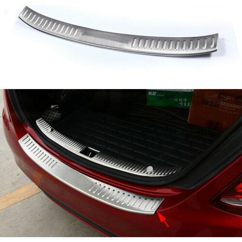 Stainless Rear Bumper Protector Plate Cover Fit For Mercedes Benz C Class W205 2015 2016 2017