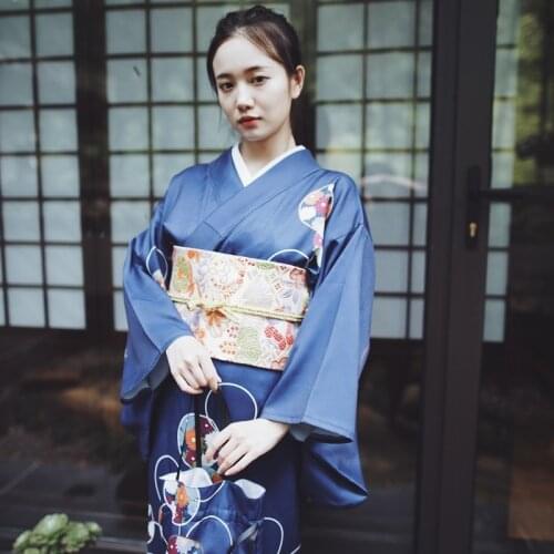 Japanese Traditional Kimonos Yukata Women Costume Geisha Kimono Dress Female Japanese Yukata Kimono Obi Japanese Cosplay FF2653
