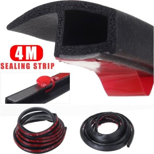 1pc Black 400cm P Type Car Auto Door Window Edge Guard EPDM Rubber Weatherstrip Seal Strip Trim Truck SUV DIY Parts Accessories