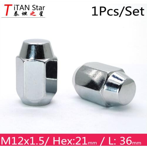 1PC M12x1.50 1.5 Alloy Wheels Rims Lug Nuts hexagon Hex 21mm For Mazda KIA Hyundai Toyota Mitsubishi SUV MPV 112136-07