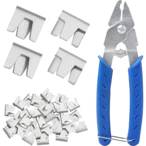 1 Pcs Rabbit Cage Repair Plier And 300 Pieces Wire Cage Clips For Quail Cage, Fasten Cage Building Clips With Wire Cage