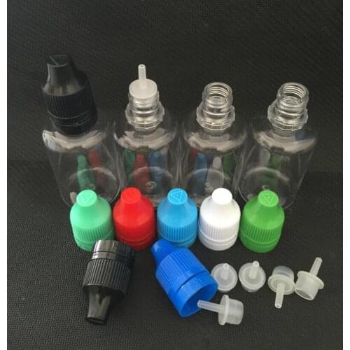 1000pcs 30ml PET Clear Eye Liquid Dropper Bottle Empty Plastic Bottles With Long Thin Tip And Childproof Cap