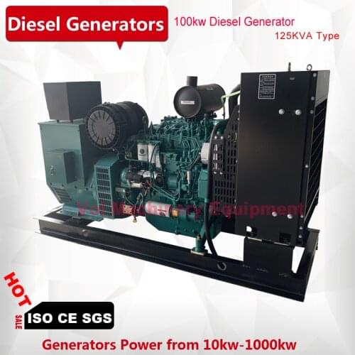 100kw weichai deutz diesel generator 125kva price three phase smart controller continuous work use gesnet