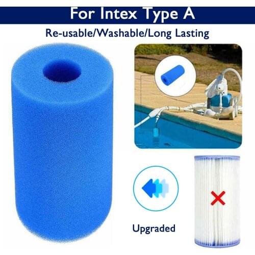 2pcs Swimming Pool Filter Cartridge Reusable Washable Swimming Pool Filter Sponge Foam Cleaner Water Cartridge for Pools