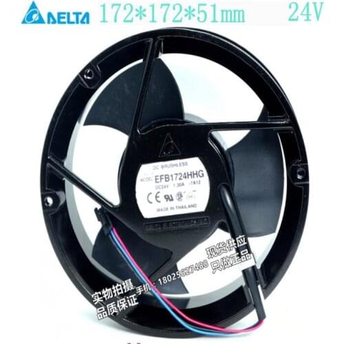 Delta Electronics EFB1724HHG 7A12 DC 24V 1.30A 172x172x51mm 3-wire Server Cooling Fan