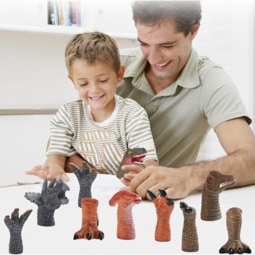 5 Pcs/Set Dinosaur Animal Finger Puppet Children Early Education Puzzle Parent-child Interactive Performance Props