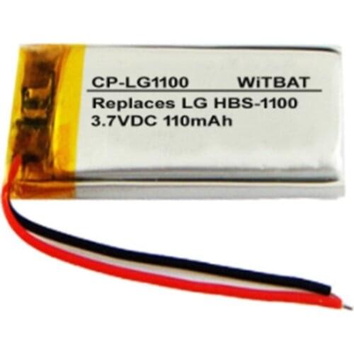 Battery for LG HBS-900 HBS-910 HBS-1100 Headest New Li Polymer Rechargeable Accumulator Pack Replacement 3.7V 110mAh AEC501224