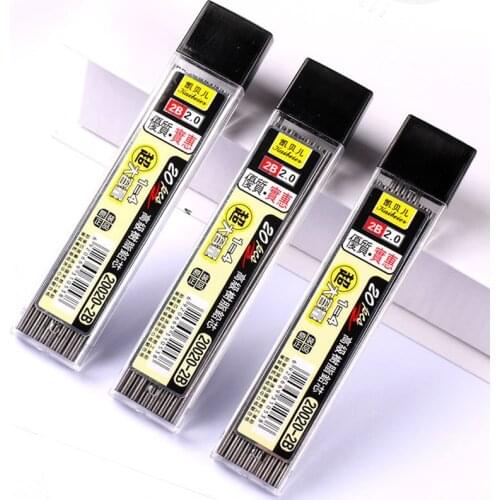 3 Box Sale Promotion Plastic Automatic Pencil Box 2.0mm Graphite Lead 2b Mechanical Pencil Refill