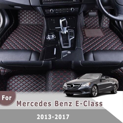 RHD Car Floor Mats For Mercedes Benz E-Class 2017 2016 2015 2014 2013 Leather Carpet Custom Styling Car Accessories Interior
