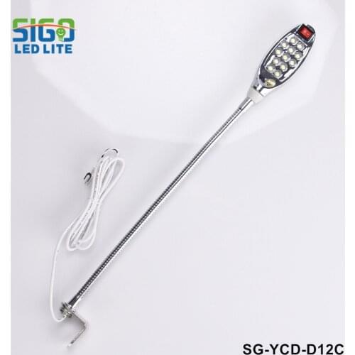 Free shipping High quality 10 years factory D12C Magnetic Mounting Base LED Sewing Machine Light Working Gooseneck Lamp