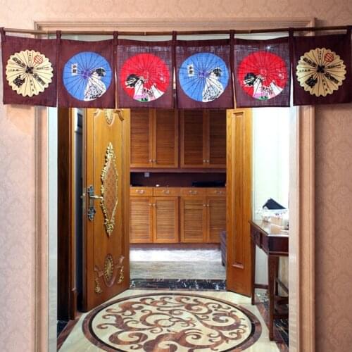 Japanese Cuisine Restaurant Decorative Horizontal Curtain Door Curtain Korean Hanging Curtain Half Curtain Noren
