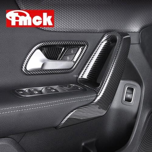 For Mercedes Benz A Class W177 V177 A180 A200 A220 A250 Car Door Inner Armrest+Handle Bowl Cover Trim Frame Sticker Accessories