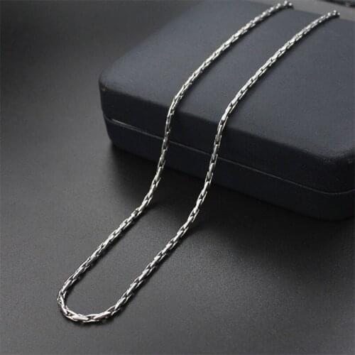 DoreenBeads Fashion Chain Necklace Metal Stainless Steel Rice Rope Link Chain Concise Accessories For Men 2.4mm*50-60cm,1 PC